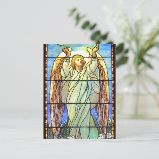 Engel, gestanztes Glas, Postkarte (Stehend Vorderseite)