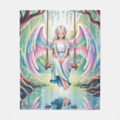 Engel-Girl verzaubern auf Swing Fleecedecke (Vorderseite)