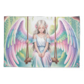 Engel-Girl verzaubern auf Swing Kissenbezug (Rückseite)