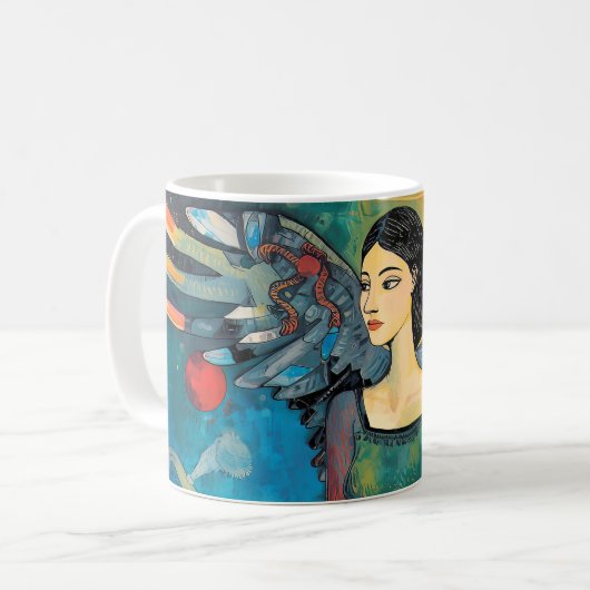 Engel-Glanz-Kunst Kaffeetasse (Vorderseite Links)