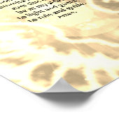 Engel Gottes Gebet Amber Gelbe Wasserfarbe Poster (Ecke)