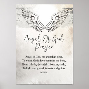 Engel Gottes Gebet Religiöser Wanddekor Kunst Druc Poster