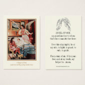 Engel Gottes mit Kinder Gebet Heilige Karte (Vorne & Hinten)