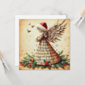 Engel Grußkarte Flat Karte (Vorderseite/Rückseite Beispiel)