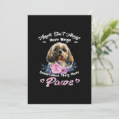 Engel haben nicht immer Wings Shih Tzu Dankeskarte (Stehend Vorderseite)