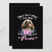 Engel haben nicht immer Wings Shih Tzu Dankeskarte (Vorne/Hinten)