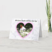 Engel haben vier Beine Beileid Karte (Vorderseite)