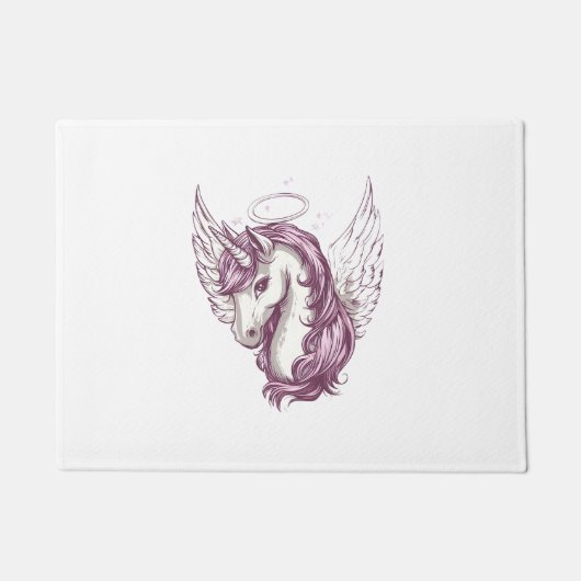 Engel Halo Einhorn (1) Fußmatte (Vorderseite)