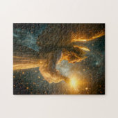 Engel hält einen strahlenden Stern Puzzle (Horizontal)