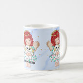 Engel hält Hund Kaffeetasse (VorderseiteRechts)