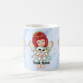 Engel hält Hund Kaffeetasse (Mittel)
