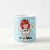 Engel hält Hund Kaffeetasse (Mittel)