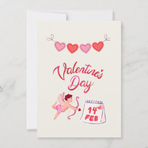 Engel-Happy-Valentinskarte Feiertagskarte
