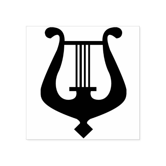 Engel-Harfe-Briefmarke Gummistempel (Prägung)