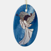 Engel im Buntglas Keramikornament (Rechts)