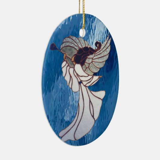 Engel im Buntglas Keramikornament (Rechts)