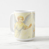 Engel im Flug mit Lächeln Kaffeetasse (Vorderseite Links)