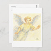 Engel im Flug mit Lächeln Postkarte (Vorne/Hinten)