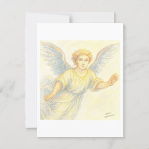 Engel im Flug mit Lächeln Postkarte