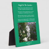 Engel im Garten Gedicht Plaque Fotoplatte (Seite)