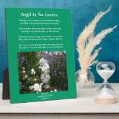 Engel im Garten Gedicht Plaque Fotoplatte (Seite)