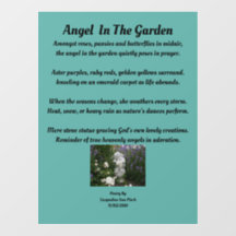 Engel im Gartenwall-Decal