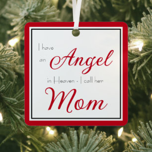 Engel im Himmel Mamma Gedenkfotos Ornament Aus Metall