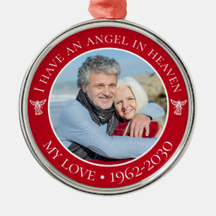 Engel im Himmel Mein Liebes-Gedenkfoto Ornament Aus Metall