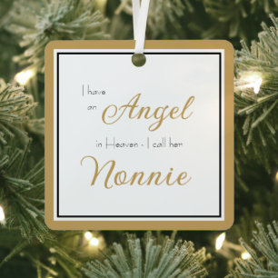 Engel im Himmel Nonnie Gedenkfoto Ornament Aus Metall