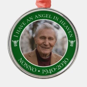 Engel im Himmel Nonno Erinnerungsfoto Ornament Aus Metall