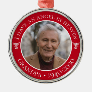 Engel im Himmel Opa Gedenkfotoschmuck Ornament Aus Metall