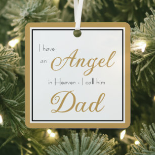 Engel im Himmel Papa Gedenkfoto Metallschmuck Ornament Aus Metall