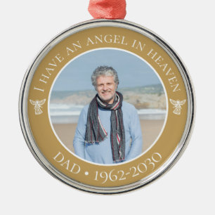 Engel im Himmel Papa Gedenkfotos Ornament Aus Metall