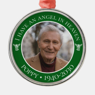 Engel im Himmel Poppy Erinnerungsfoto Ornament Aus Metall