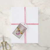 Engel im Holzgeschenk-Tag Geschenkanhänger (Mit Garn)