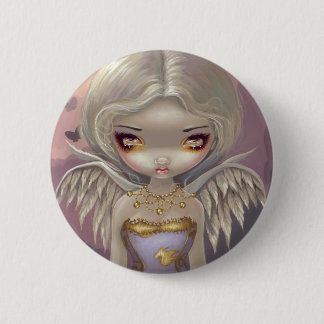 "Engel im lila" Knopf Button