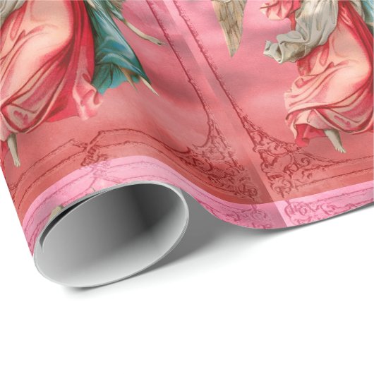 Engel im Mittellufturlaub Geschenkpapier (Rolleneckpunkt)