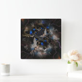 Engel im Tunnel der Soule Quadratische Wanduhr (Zuhause)