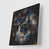 Engel im Tunnel der Soule Quadratische Wanduhr (Winkel)