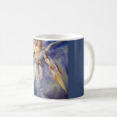Engel in Blau, der ein Schwert trägt Kaffeetasse (VorderseiteRechts)
