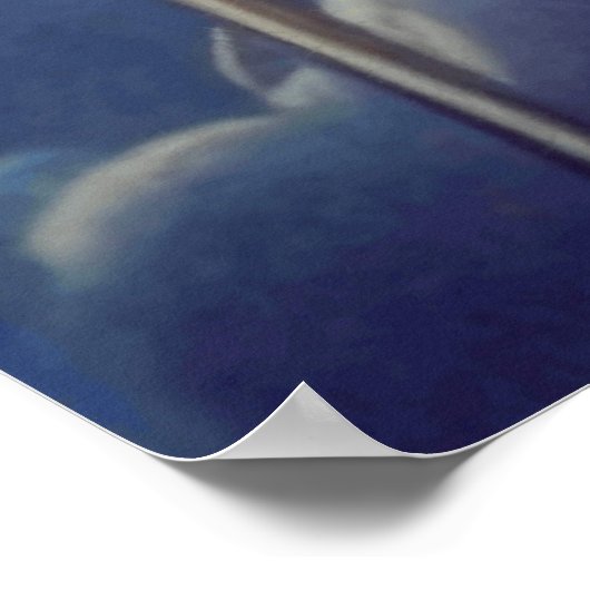 Engel in Blau, der ein Schwert trägt Poster (Ecke)