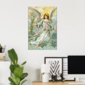 Engel in Blau Poster (Heimbüro)
