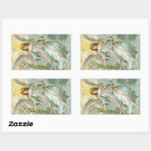 Engel in Blau Rechteckiger Aufkleber (Blatt)