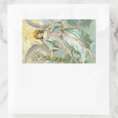 Engel in Blau Rechteckiger Aufkleber (Tasche)