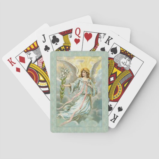 Engel in Blau Spielkarten (Rückseite)