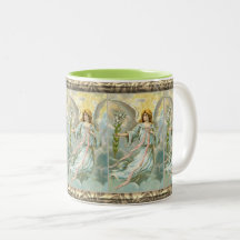 Engel in Blau Zweifarben-Kaffeetasse