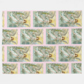 Engel in blauem Fleece-Decke Fleecedecke (Vorderseite (Horizontal))