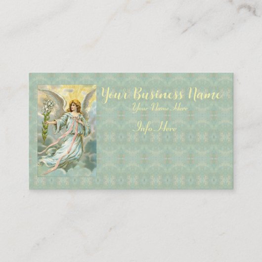 Engel in Blue Business Card Visitenkarte (Vorderseite)