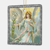 Engel in Blue Keramik Ornament (Links)