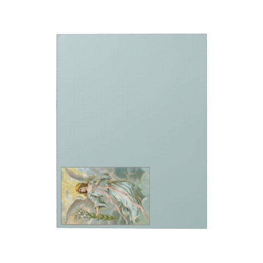 Engel in Blue Notepad Notizblock (Rotiert)